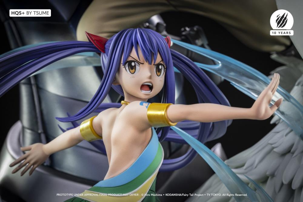 Fairy Tail HQS Plus Gajeel and Wendy 1/4 Scale Limited Edition Statue Gallery Image 12
