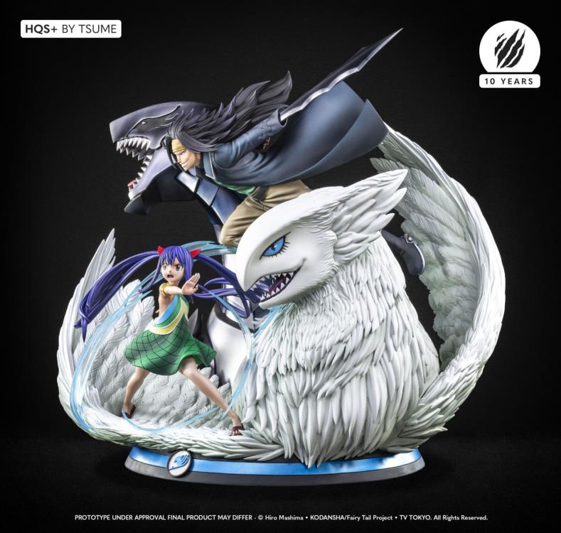 Fairy Tail HQS Plus Gajeel and Wendy 1/4 Scale Limited Edition Statue Gallery Image 10