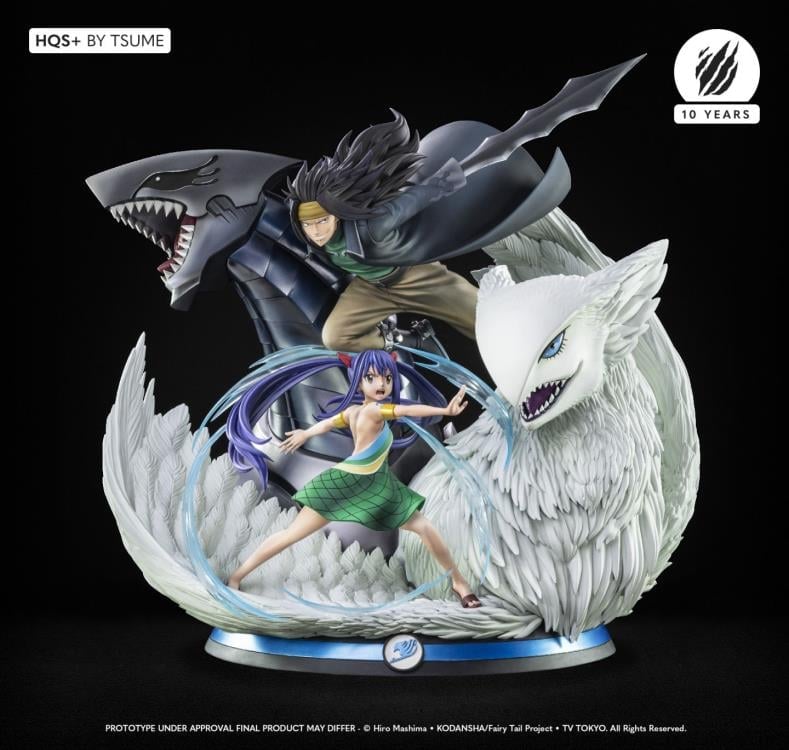 Fairy Tail HQS Plus Gajeel and Wendy 1/4 Scale Limited Edition Statue Gallery Image 3