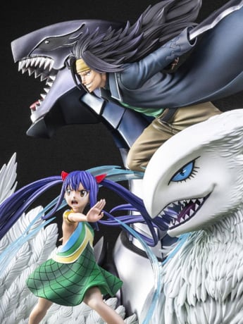Fairy Tail HQS Plus Gajeel and Wendy 1/4 Scale Limited Edition Statue