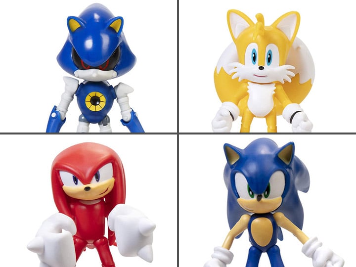 Sonic The Hedgehog 4" Figures Wave 2 Set of 4 Figures Gallery Image 1