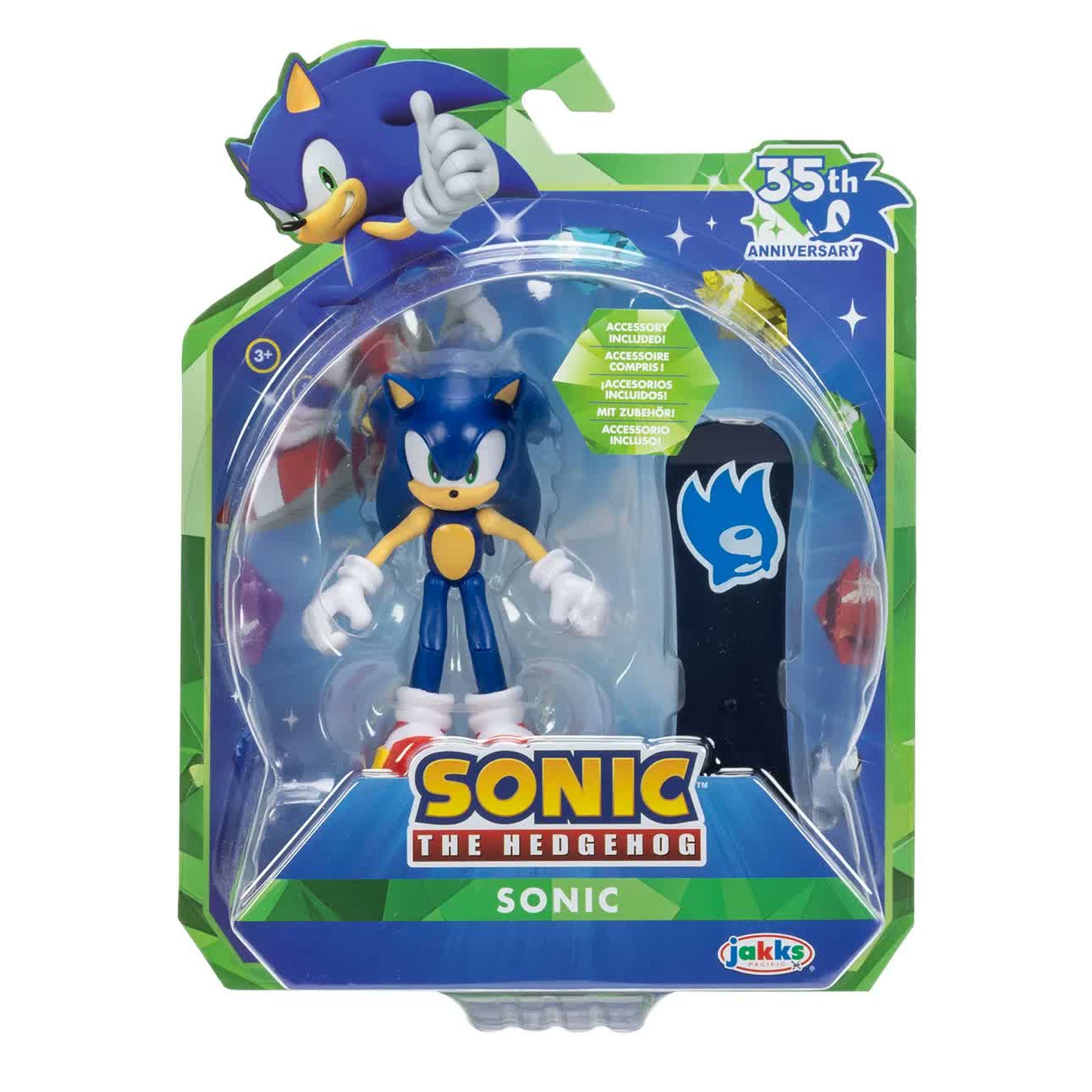 Sonic the Hedgehog 35th Anniversary Sonic with Snowboard 4-Inch Scale Action Figure Gallery Image 8