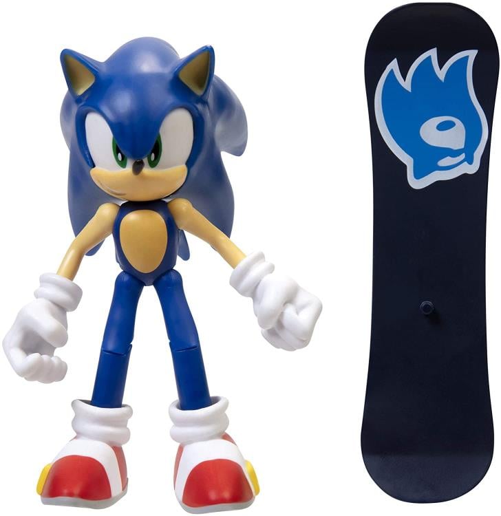 Sonic the Hedgehog 35th Anniversary Sonic with Snowboard 4-Inch Scale Action Figure Gallery Image 7