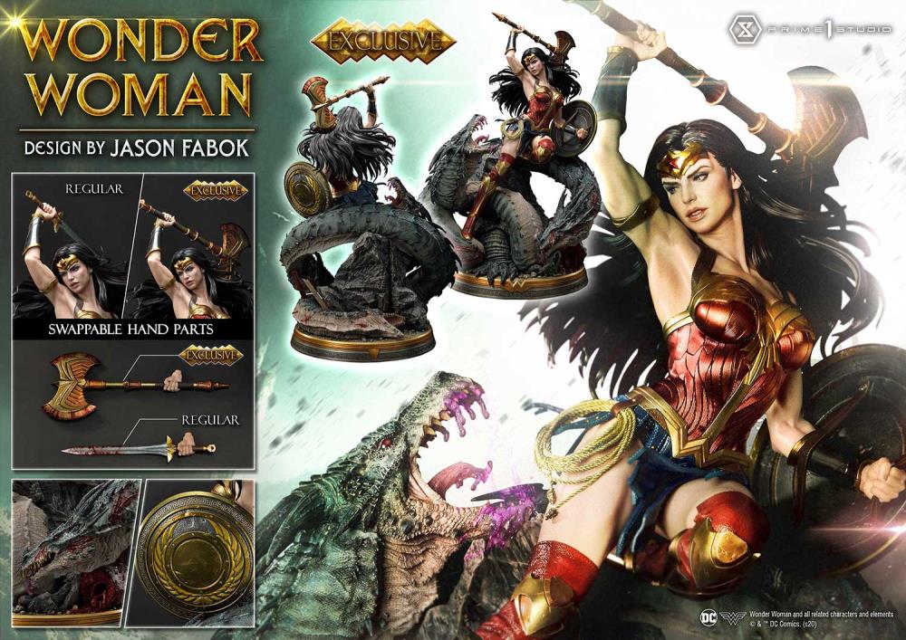 Wonder Woman Museum Masterline Wonder Woman Vs. Hydra 1/3 Scale Exclusive Statue (With Bonus) Gallery Image 4