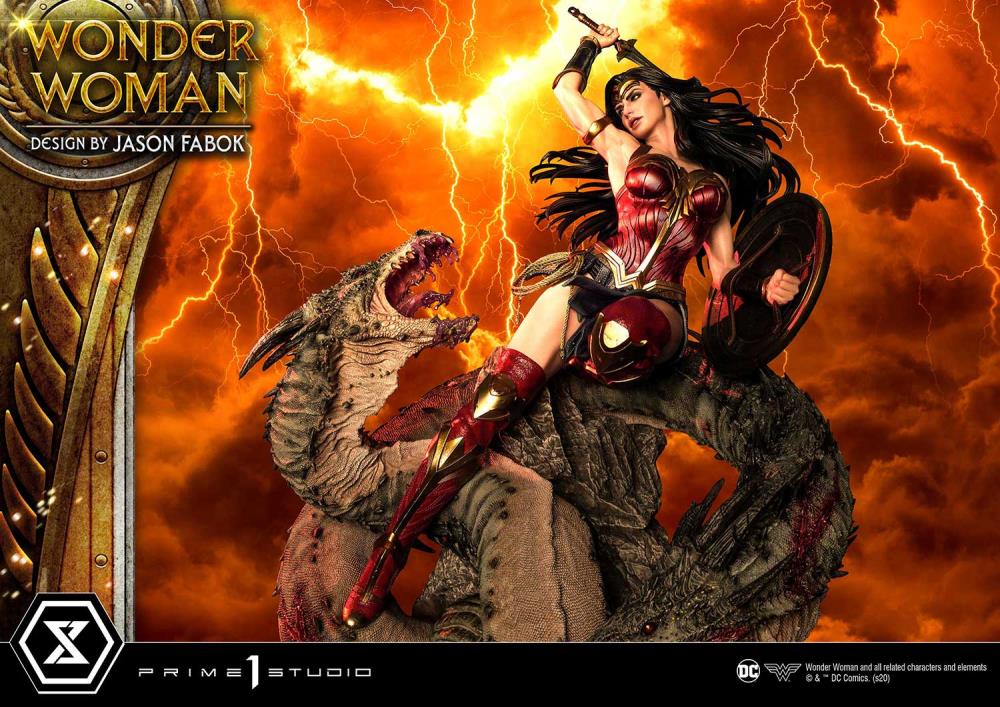 Wonder Woman Museum Masterline Wonder Woman Vs. Hydra 1/3 Scale Exclusive Statue (With Bonus) Gallery Image 10