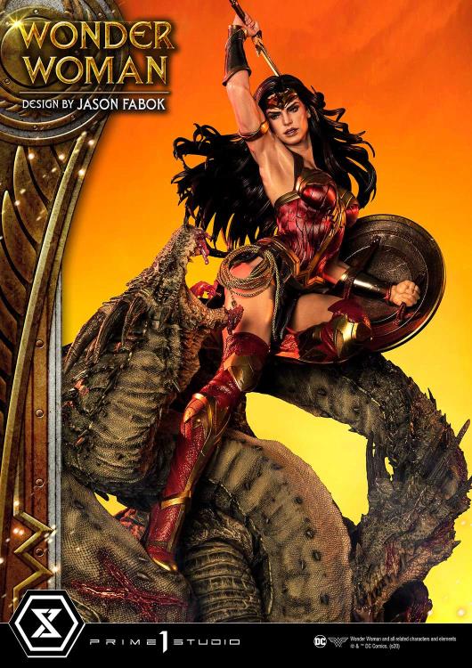 Wonder Woman Museum Masterline Wonder Woman Vs. Hydra 1/3 Scale Exclusive Statue (With Bonus) Gallery Image 9