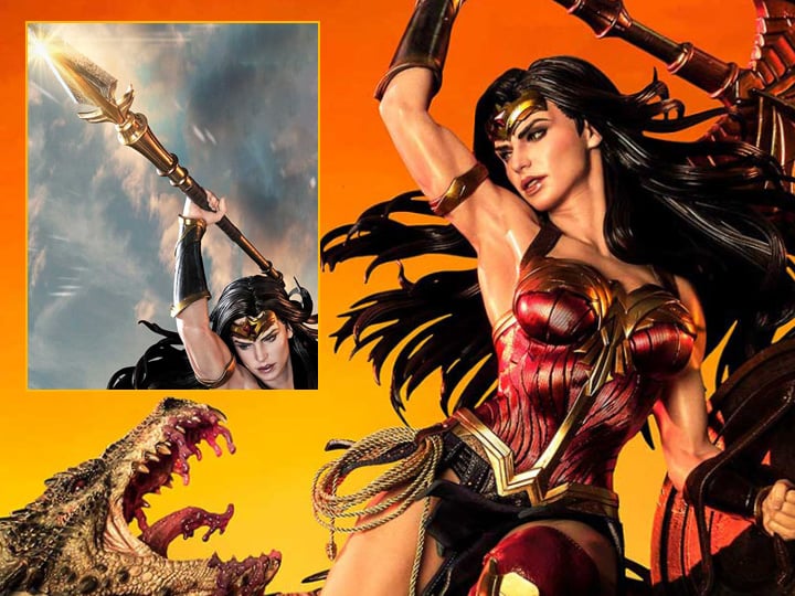 Wonder Woman Museum Masterline Wonder Woman Vs. Hydra 1/3 Scale Exclusive Statue (With Bonus) Gallery Image 1
