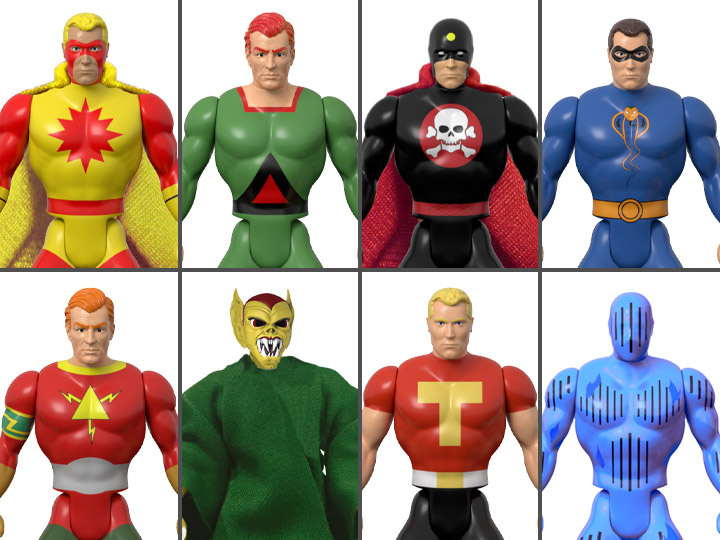 Amazing Heroes Wave 6 Set of 8 BBTS Exclusive Figures Gallery Image 1