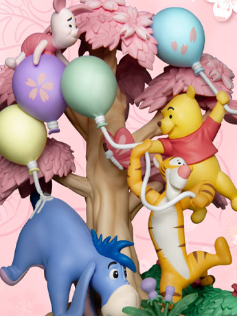 Winnie the Pooh D-Stage DS-064 Pooh With Friends (Cherry Blossom Ver.) Limited Edition Statue Gallery Image 2