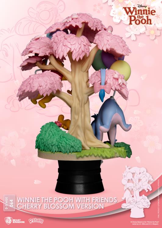 Winnie the Pooh D-Stage DS-064 Pooh With Friends (Cherry Blossom Ver.) Limited Edition Statue Gallery Image 9