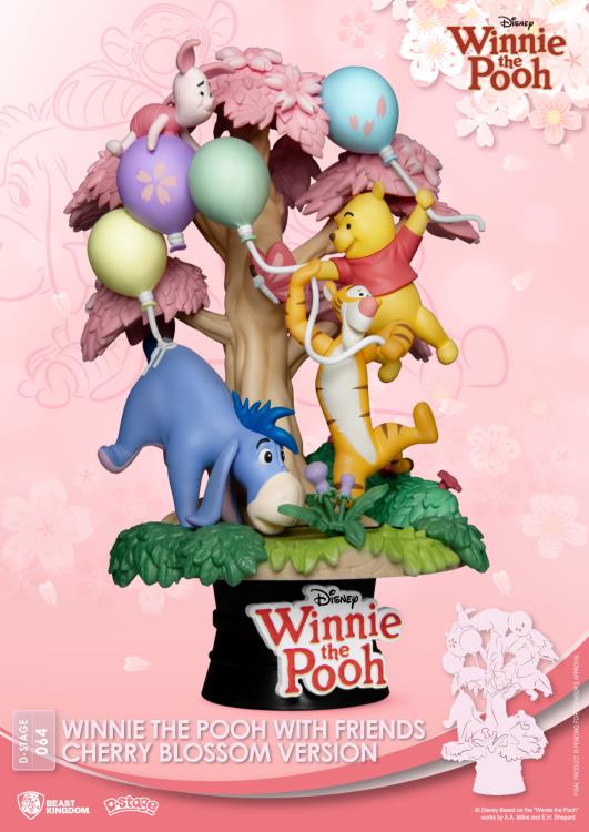 Winnie the Pooh D-Stage DS-064 Pooh With Friends (Cherry Blossom Ver.) Limited Edition Statue Gallery Image 3