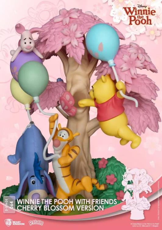 Winnie the Pooh D-Stage DS-064 Pooh With Friends (Cherry Blossom Ver.) Limited Edition Statue Gallery Image 6