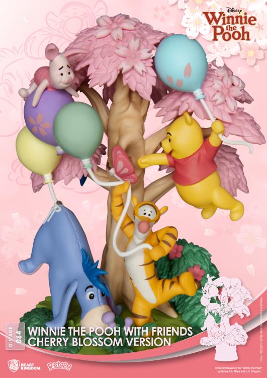 Winnie the Pooh D-Stage DS-064 Pooh With Friends (Cherry Blossom Ver.) Limited Edition Statue Gallery Image 5