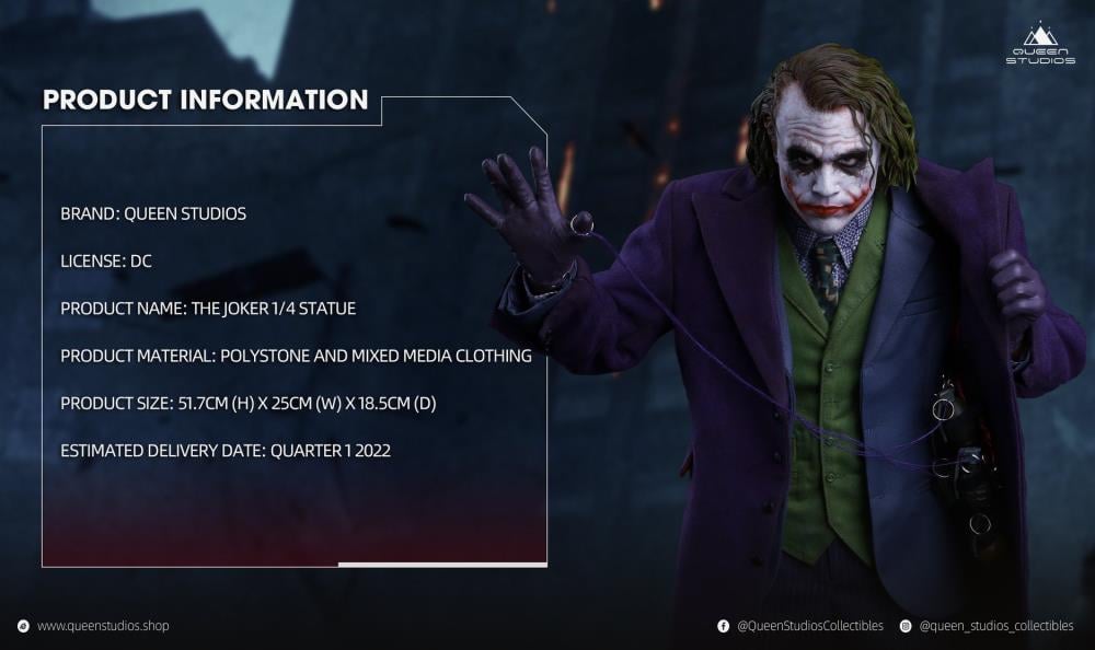 The Dark Knight The Joker 1/4 Scale Statue Gallery Image 16