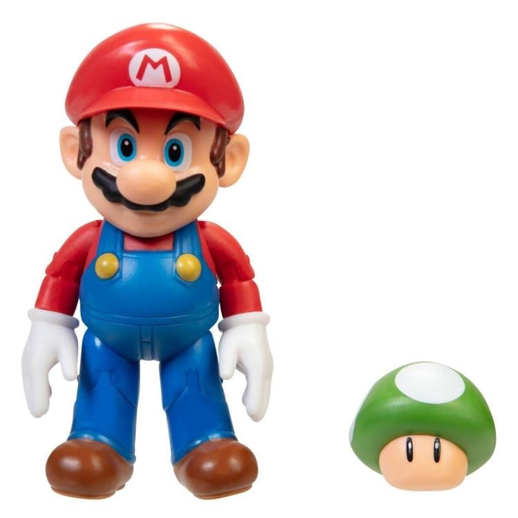 World of Nintendo Mario with 1-Up Mushroom 4-Inch Scale Figure Gallery Image 3