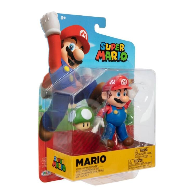 World of Nintendo Mario with 1-Up Mushroom 4-Inch Scale Figure Gallery Image 10