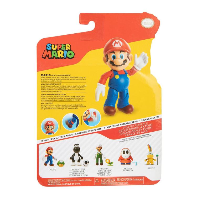 World of Nintendo Mario with 1-Up Mushroom 4-Inch Scale Figure Gallery Image 11