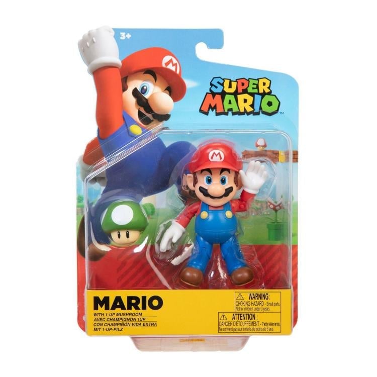 World of Nintendo Mario with 1-Up Mushroom 4-Inch Scale Figure Gallery Image 8