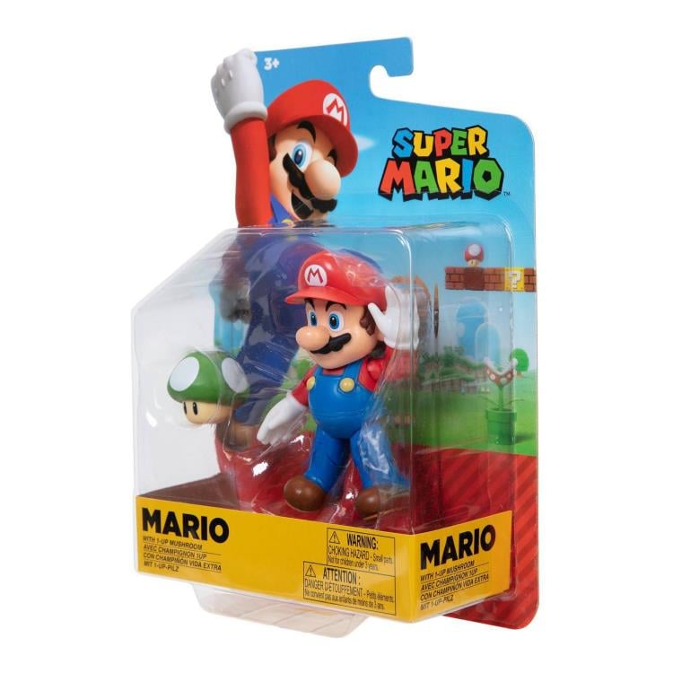 World of Nintendo Mario with 1-Up Mushroom 4-Inch Scale Figure Gallery Image 9