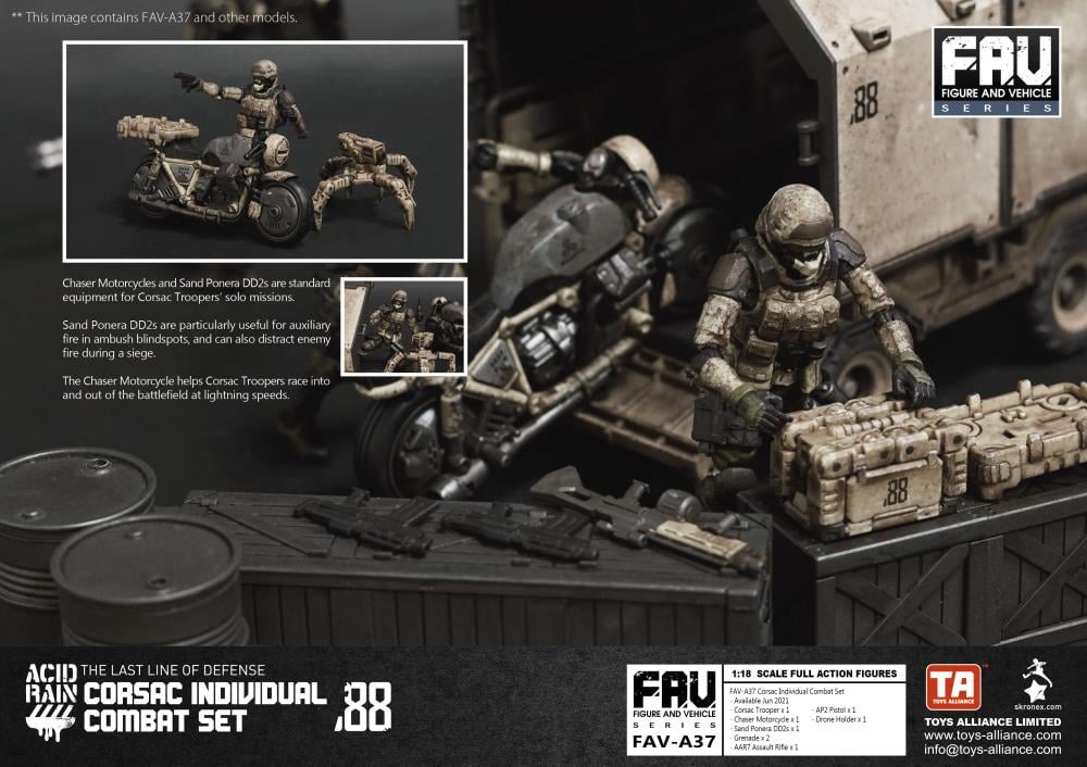 Acid Rain FAV-A37 Corsac Individual Combat Action Figure Set