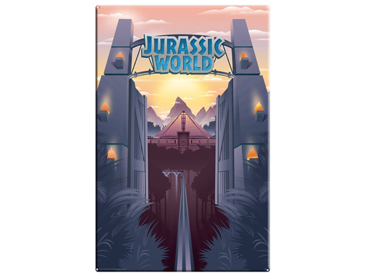 Jurassic World Park Gates Metal Sign Gallery Image 1