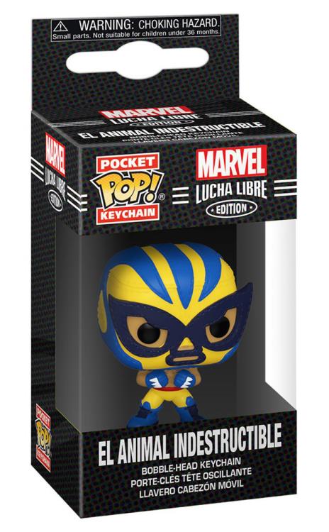 Pocket Pop! Keychain: Marvel Lucha Libre - El Animal Indestructible (Wolverine) Gallery Image 3