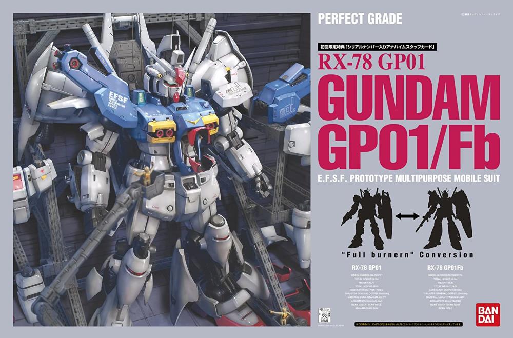 Mobile Suit Gundam 0083: Stardust Memory PG RX-78GP01/Fb Gundam "Zephyranthes" Full Burnern 1/60 Scale Model Kit Gallery Image 7