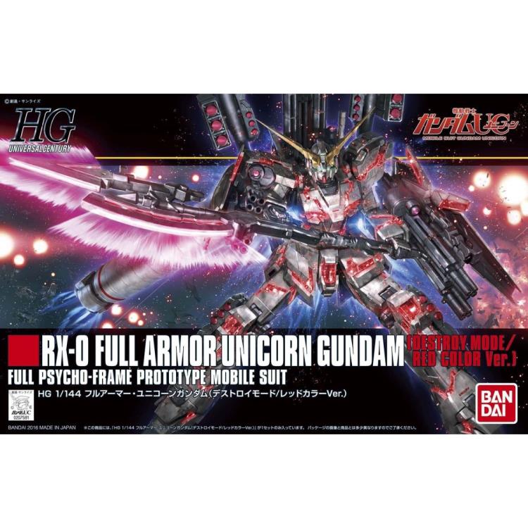 Mobile Suit Gundam Unicorn HGUC RX-0 Full Armor Unicorn Gundam 1/144 Scale Model Kit Gallery Image 6