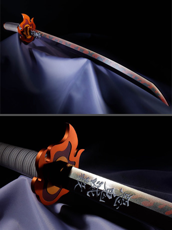 Demon Slayer: Kimetsu no Yaiba Proplica Kyojuro Rengoku's Nichirin Sword Gallery Image 2