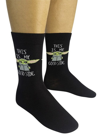 The Mandalorian The Child This is My Good Side Socks Gallery Image 3