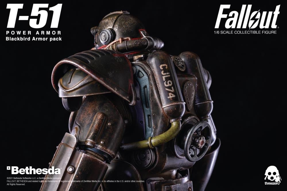 threezero フォールアウト T-51 ブラックバード・アーマー・パック Fallout T-51 Blackbird 1/6 Scale Power Armor Pack