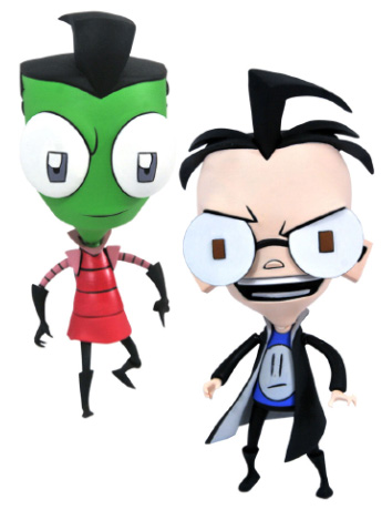 Invader Zim Select Zim in Boy Disguise & Dib Figures Gallery Image 2
