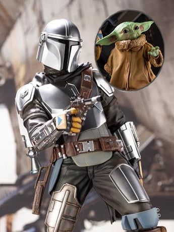 The Mandalorian ArtFX Mandalorian & The Child Statue Gallery Image 2