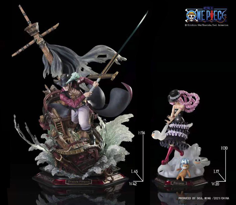 One Piece Dracule Mihawk and Perona 1/6 Scale Statue Set Gallery Image 3