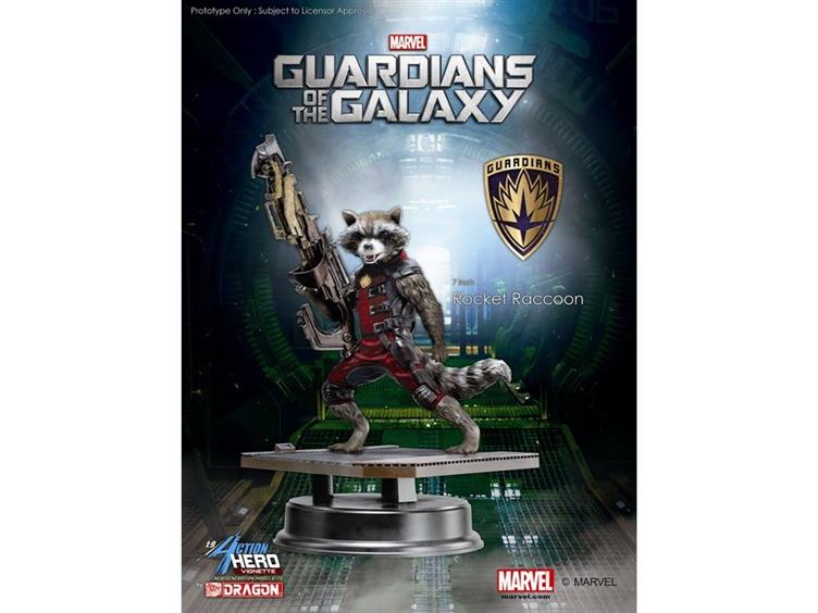 Guardians of The Galaxy Action Hero Vignette - Rocket Raccoon Red Suit Gallery Image 1