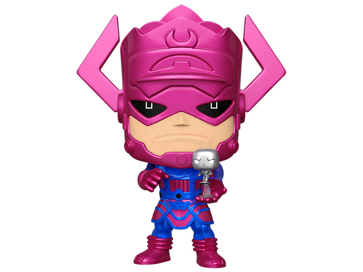 Pop! Marvel: Fantastic Four - 10" Galactus w/ Silver Surfer (Metallic Ver.) PX Previews Exclusive Gallery Image 1