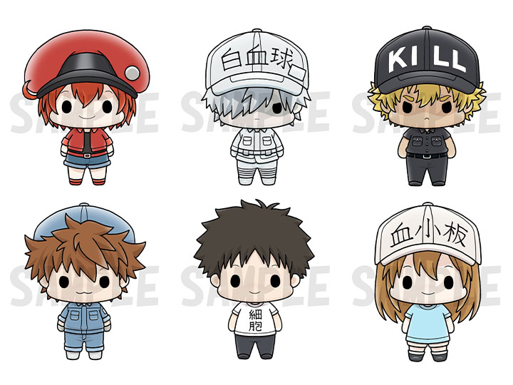 Cells at Work! Chokorin Mascot Boxed Set of 6 Figures Gallery Image 1