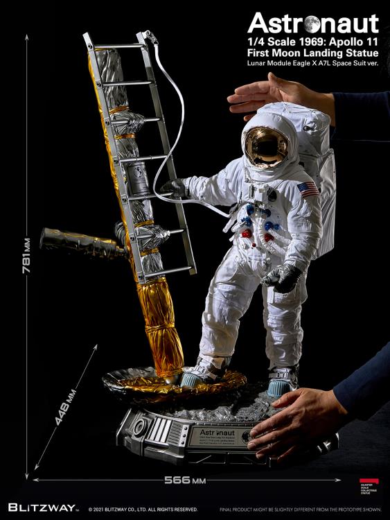 Apollo 11 Astronaut (LM-5 A7L Space Suit Ver.) First Moon Landing 1/4 Superb Scale Statue Gallery Image 3