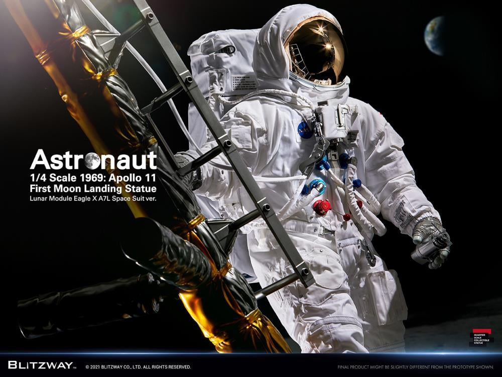 Apollo 11 Astronaut (LM-5 A7L Space Suit Ver.) First Moon Landing 1/4 Superb Scale Statue Gallery Image 22