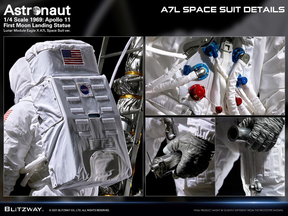 Apollo 11 Astronaut (LM-5 A7L Space Suit Ver.) First Moon Landing 1/4 Superb Scale Statue Gallery Image 12