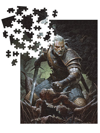 The Witcher 3: Wild Hunt Geralt Trophy 1000-Piece Puzzle Gallery Image 2