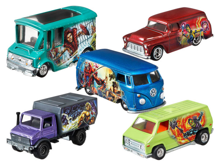 Masters of the Universe Hot Wheels Real Riders Set of 5 Cars Gallery Image 1