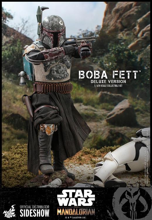 The Mandalorian TMS034 Deluxe Boba Fett 1/6th Scale Collectible Figure Set Gallery Image 12