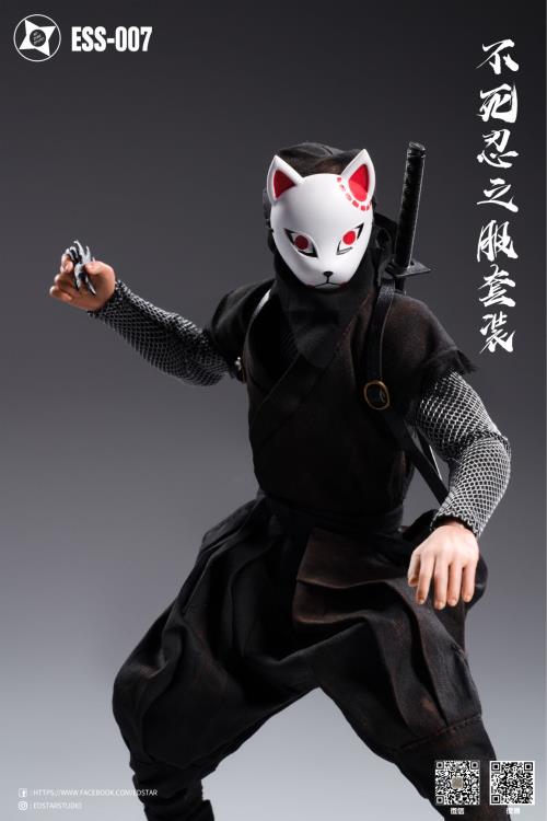 Undead Ninja 1/6 Scale Clothes and Weapons Set (Black)
