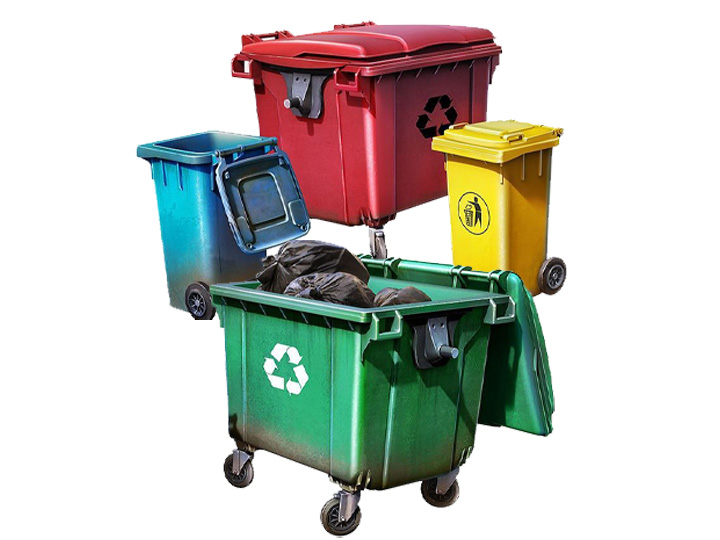 Buildings & Accessories Series Plastic Trash Can Model Kit Set Gallery Image 1