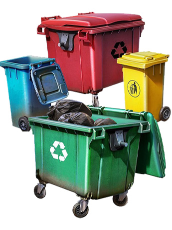 Buildings & Accessories Series Plastic Trash Can Model Kit Set Gallery Image 2