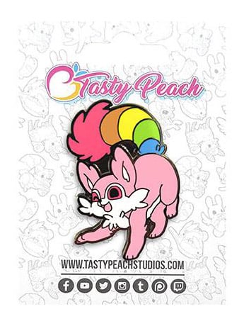 Hanaki The Rainbow Raccoon Enamel Pin Gallery Image 2