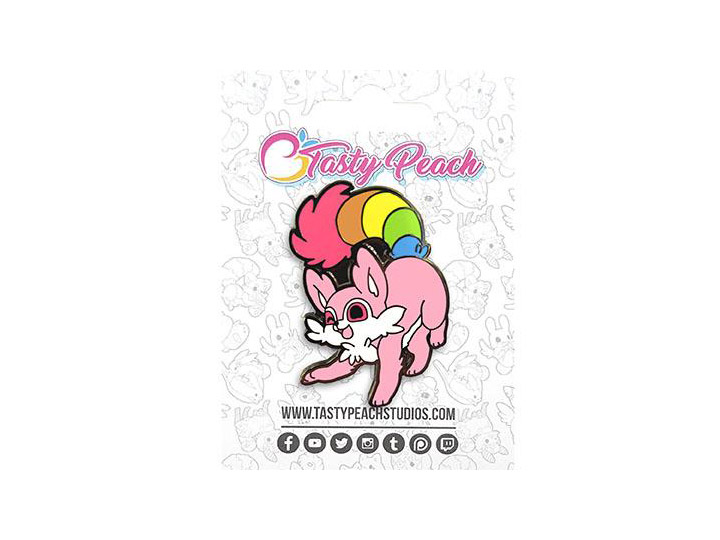 Hanaki The Rainbow Raccoon Enamel Pin Gallery Image 1
