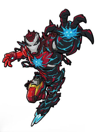 Spider-Man: Maximum Venom FiGPiN #631 Venomized Iron Man BBTS Exclusive Gallery Image 2