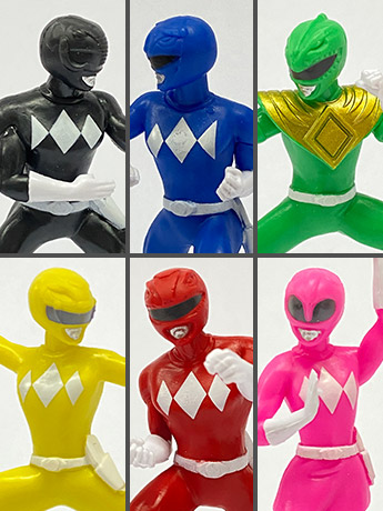 Mighty Morphin Power Rangers 2.5" Set of 6 Vinyl Figures Gallery Image 2